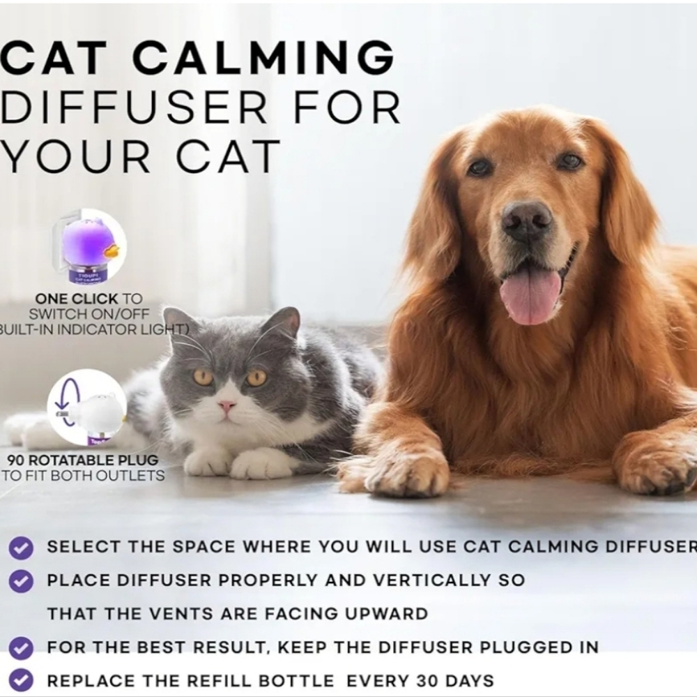 New Cat Calming Premiun Diffuser Relaxing Stress & Anxiety Relief for Cat